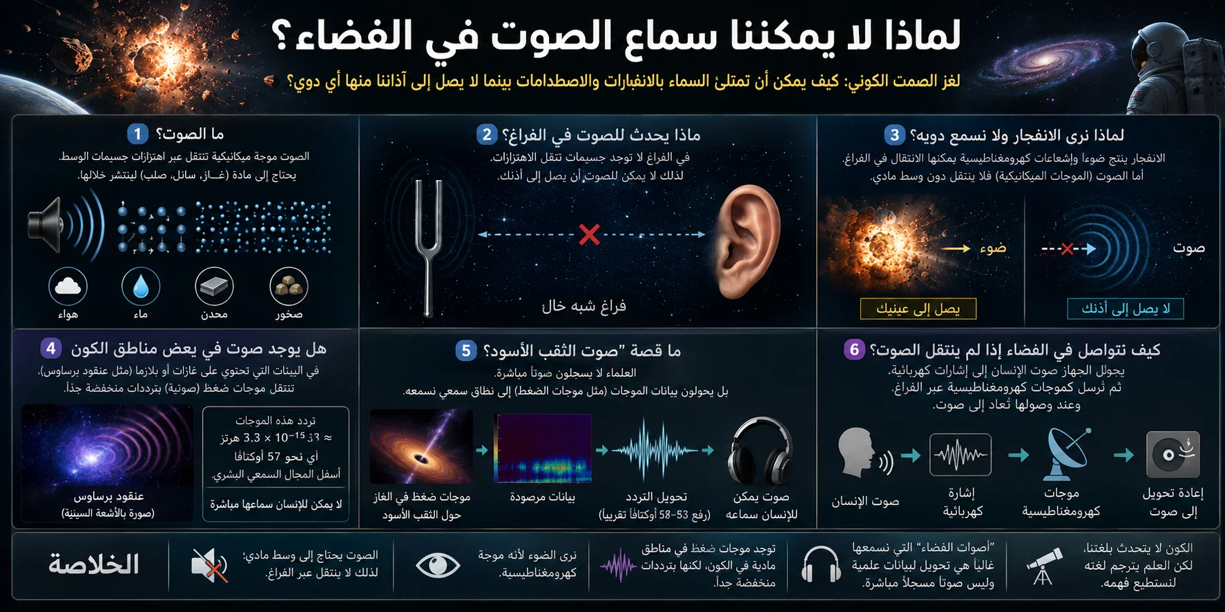 image about لماذا لا يمكننا سماع الصوت في الفضاء؟