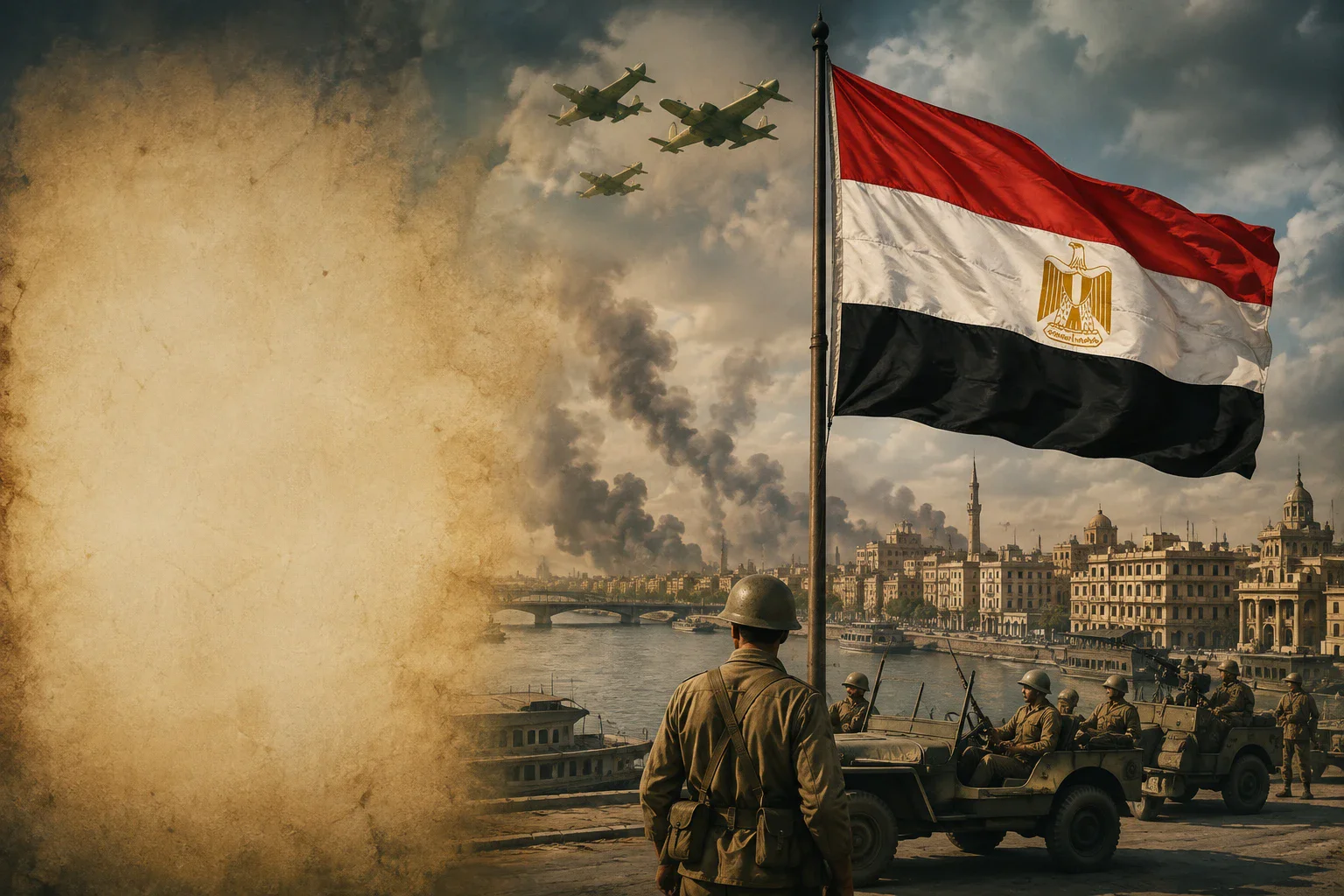 image about # العدوان الثلاثي على مصر 1956: قصة أزمة السويس ونتائجها#