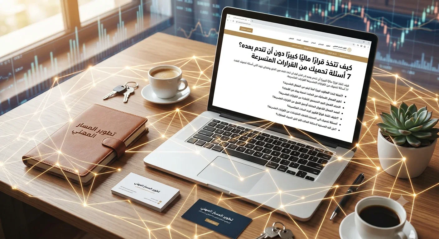 image about كيف تتخذ قرارًا ماليًا كبيرًا دون أن تندم بعده؟ 7 أسئلة تحميك من القرارات المتسرعة
