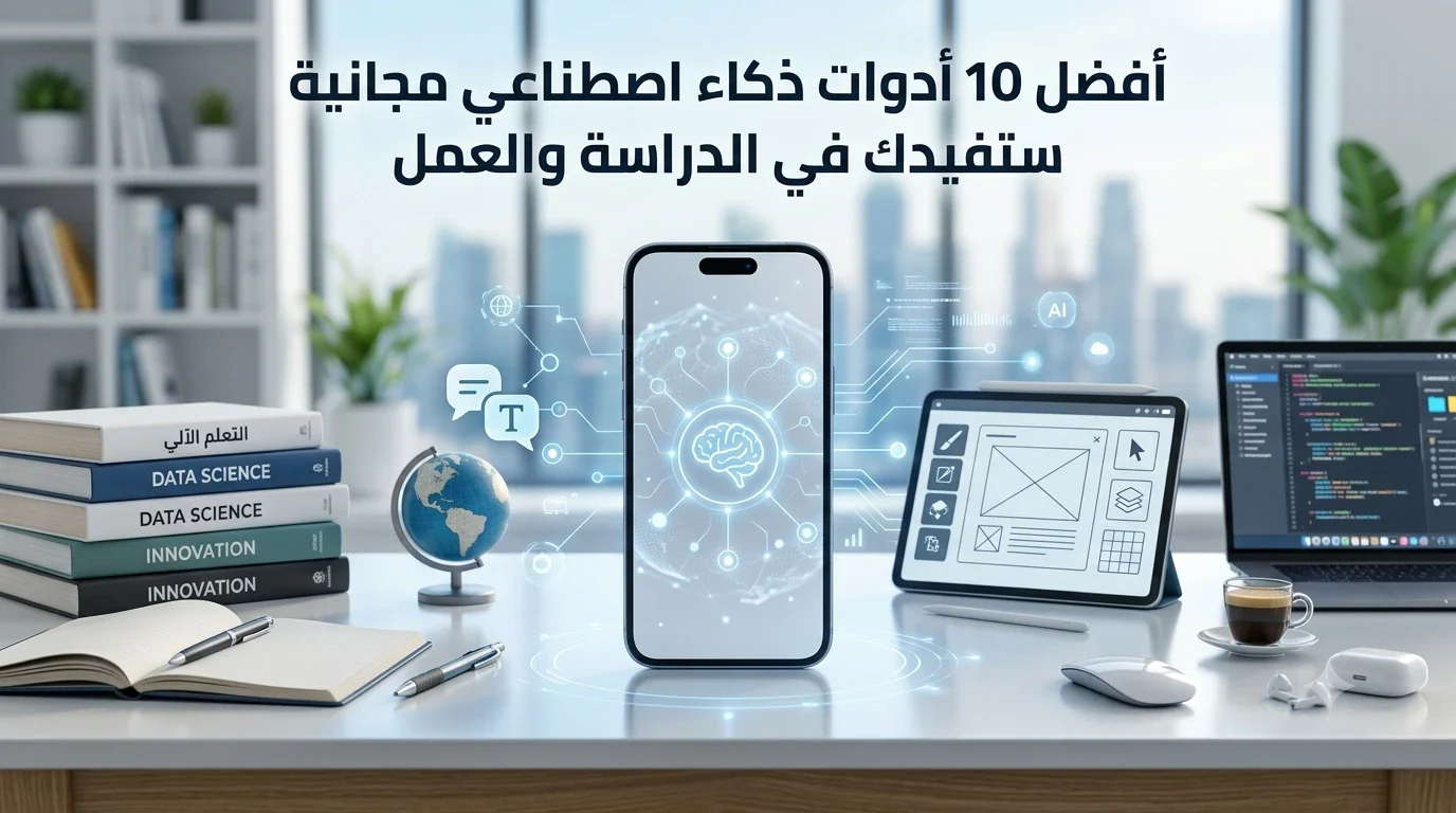 image about أفضل 10 أدوات ذكاء اصطناعي مجانية ستفيدك في الدراسة والعمل