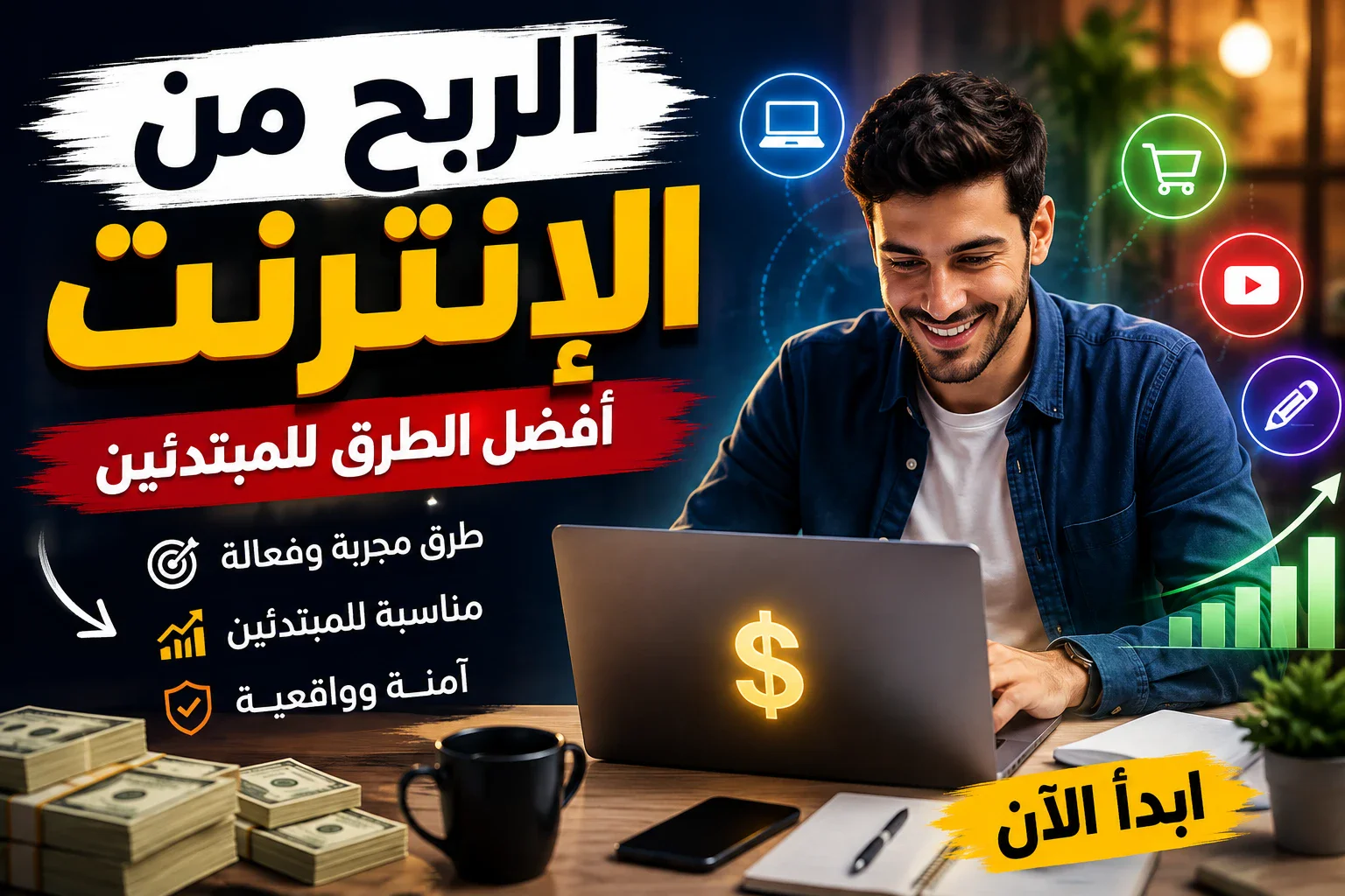 image about الربح من الإنترنت 2026: أفضل طرق كسب المال أونلاين للمبتدئين