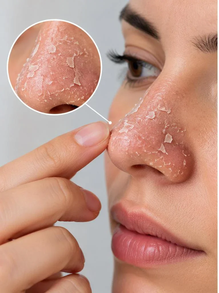 image about قشور حول الأنف لا تختفي؟ إليكِ لماذا تظهر وكيف تتعاملين معها بلطف