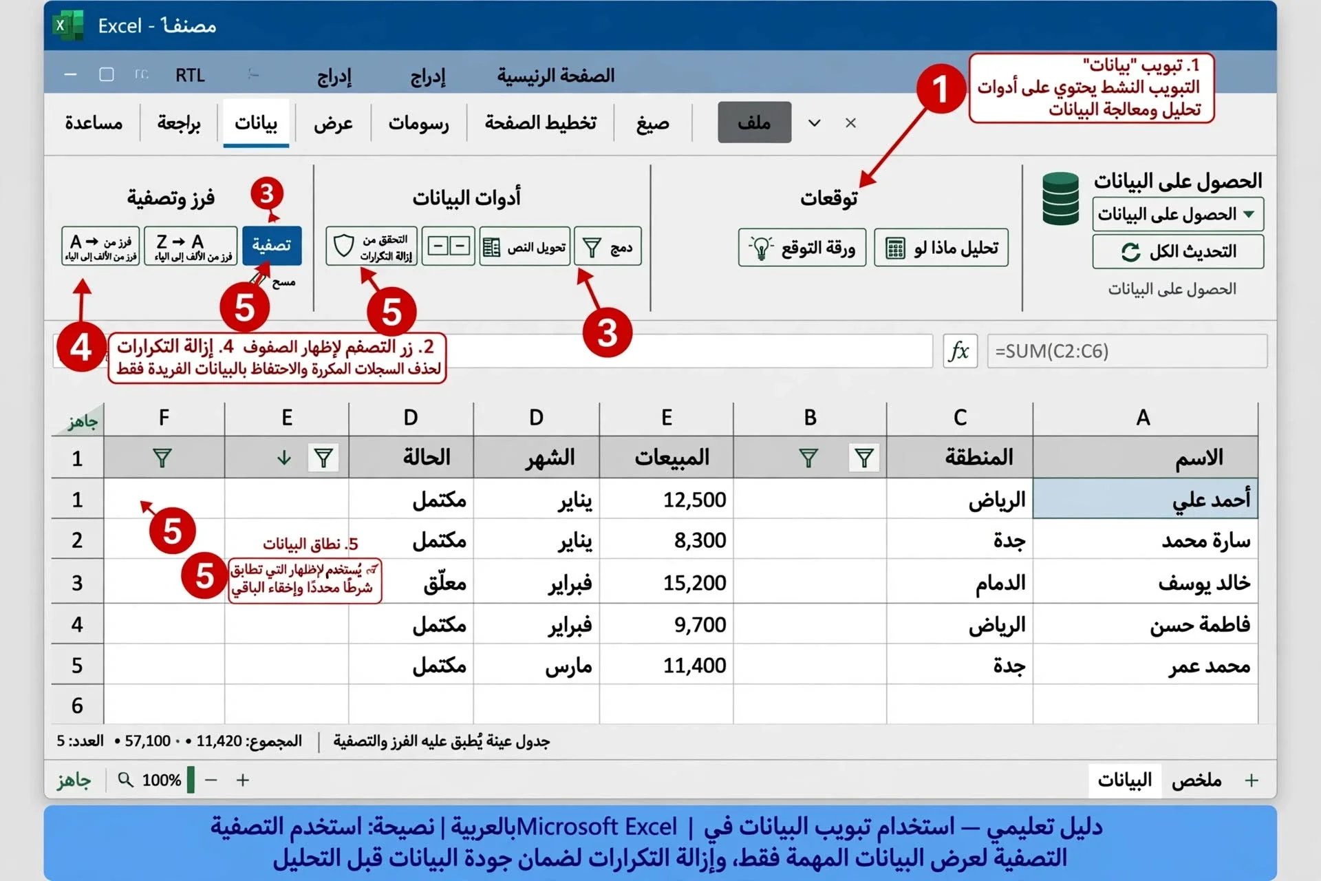 image about إكسل من الصفر دليلك المصور لفهم الواجهة العربية كالمحترفين
