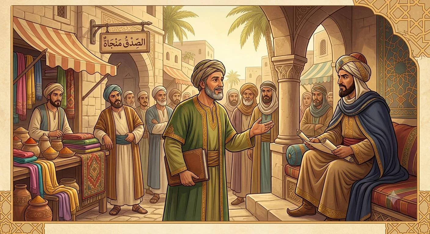 image about التاجر الذي انقذه الصدق