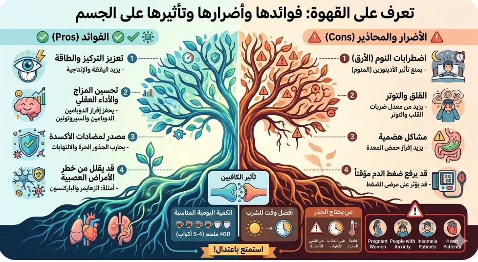 image about فوائد القهوة وأضرارها: ما الذي يحدث لجسمك عند تناولها يوميًا؟