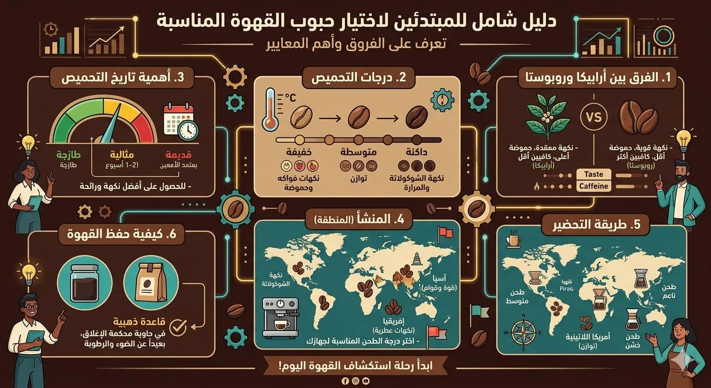 image about كيف تختار حبوب القهوة المناسبة لك؟ دليل المبتدئين