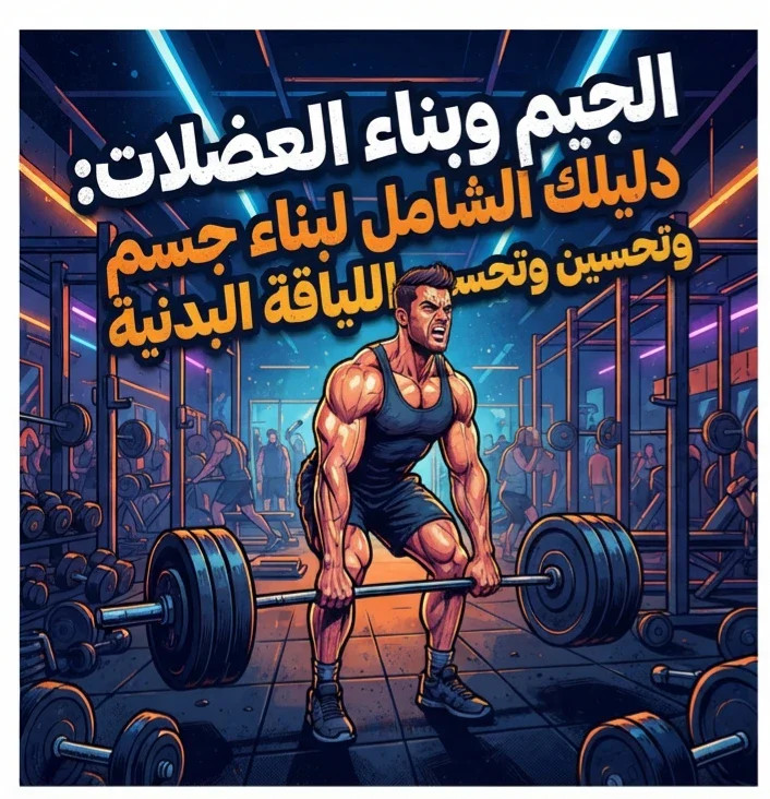 image about 🔥💪الجيم وبناء العضلات: دليلك الشامل لبناء جسم قوي وتحسين اللياقة البدنية