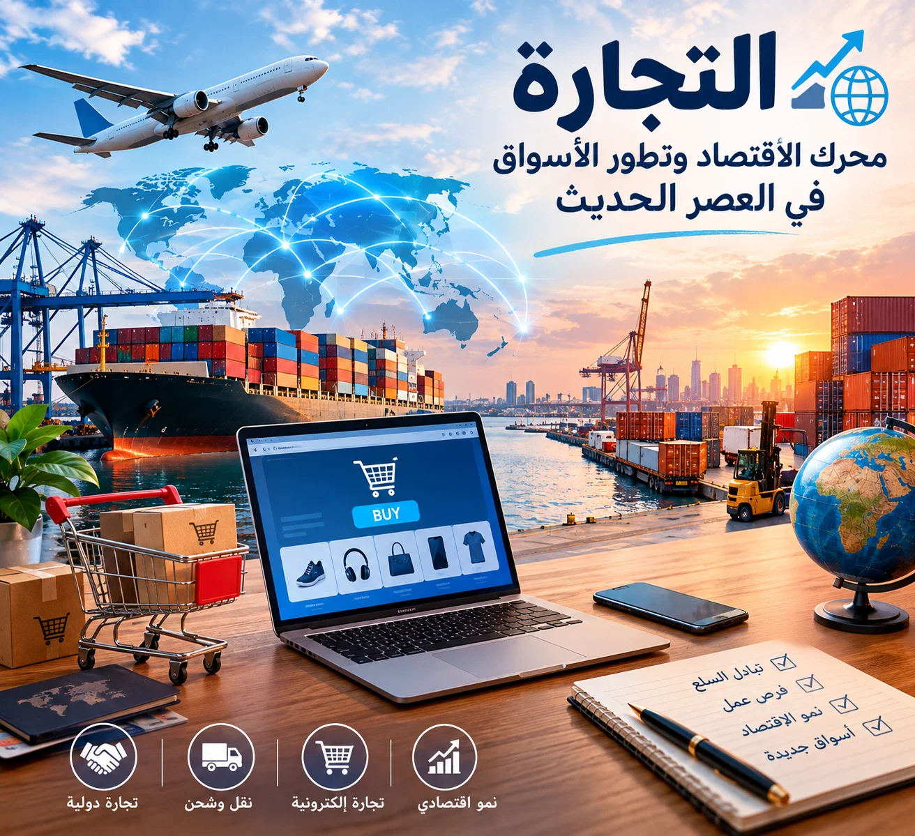 image about : 🛒 التجارة: محرك الاقتصاد وتطور الأسواق في العصر الحديث