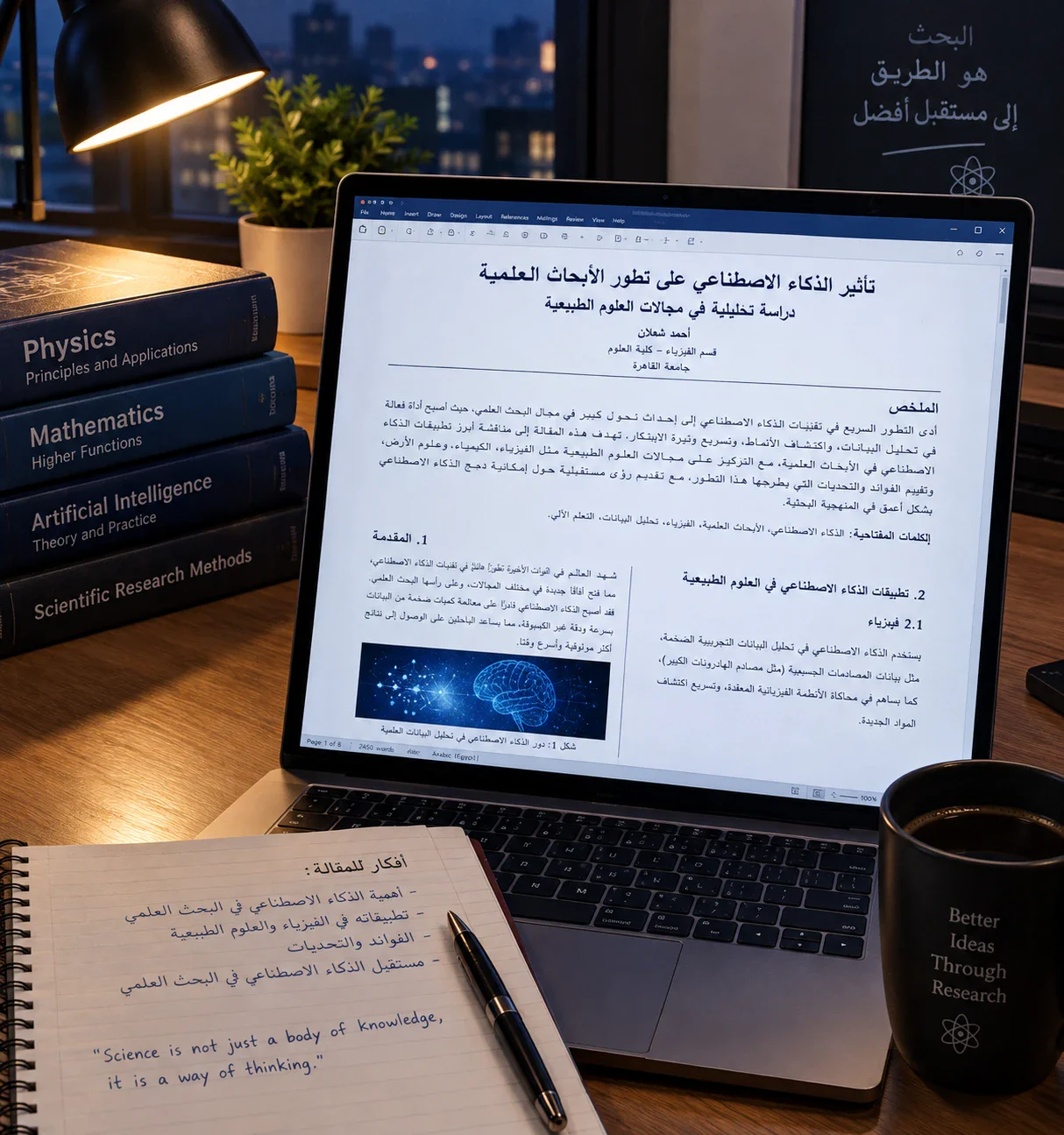 image about تاثير الذكاء الاصطناعي و تطور الابحاث العلمية