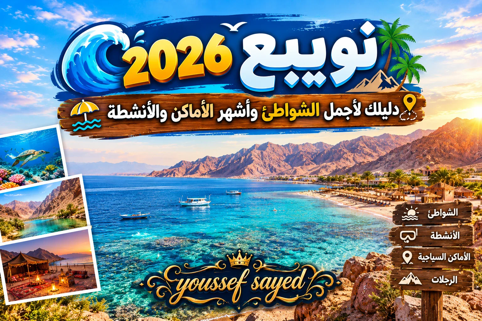 image about 🌊 نويبع 2026 .. دليلك لأجمل الشواطئ وأشهر الأماكن والأنشطة