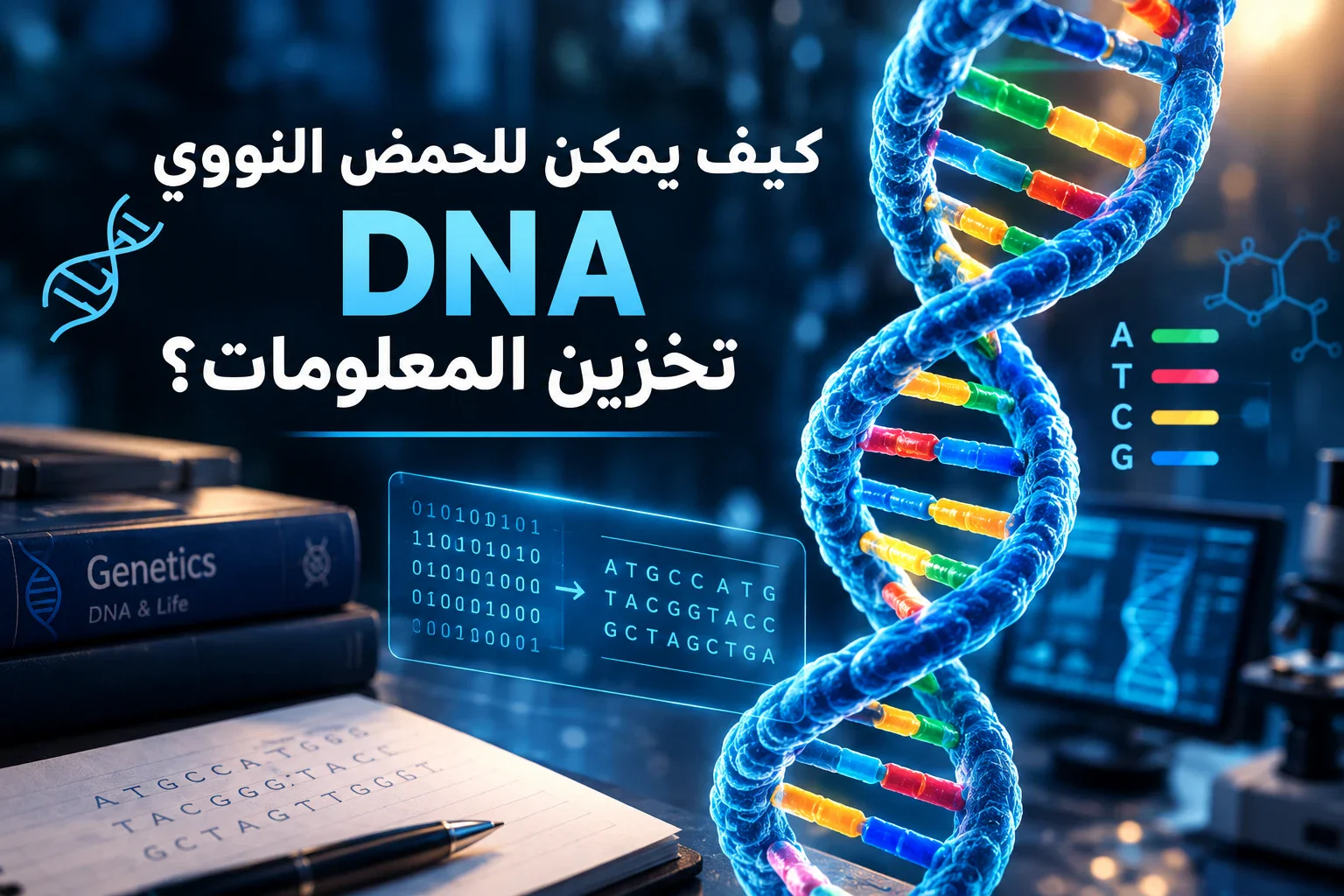 image about 🧬 كيف يمكن للحمض النووي DNA تخزين المعلومات؟