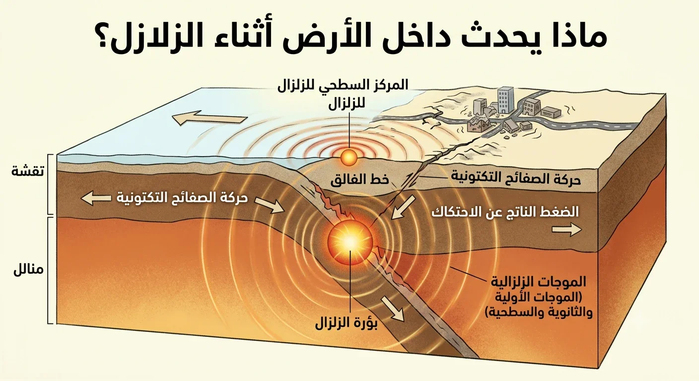 image about ماذا يحدث داخل الأرض أثناء الزلازل؟
