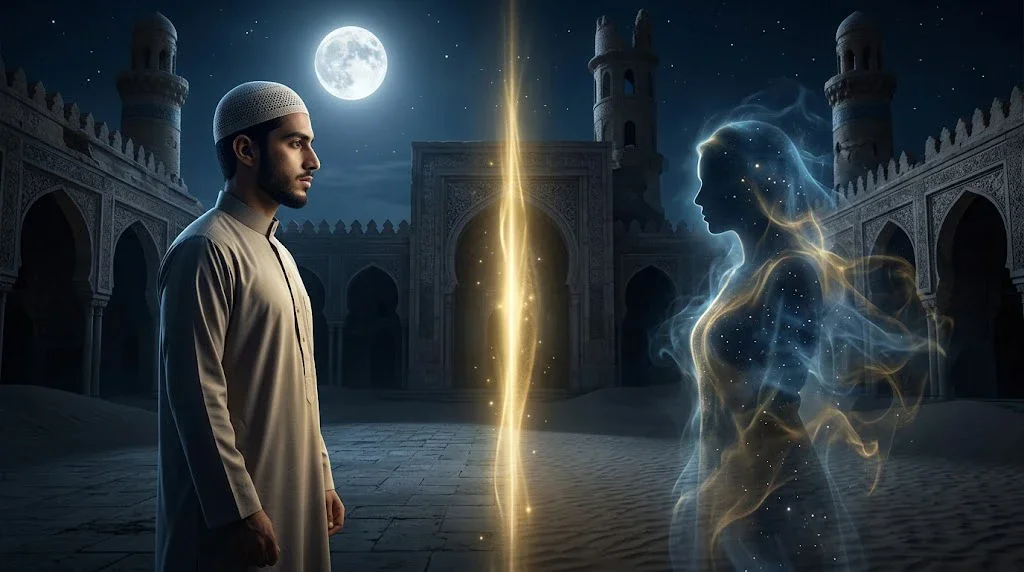 image about 👁️ الزواج بين الجن والإنس... حقيقة شرعية أم حكاية من عالم الغيب؟