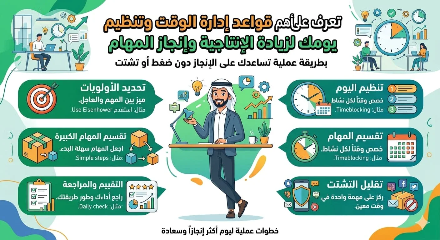 image about فن إدارة الوقت: كيف تنجز أكثر في يومك دون أن تشعر بالضغط؟