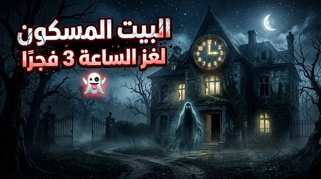 image about البيت المسكون لغز الساعة 3 فجرا 👻