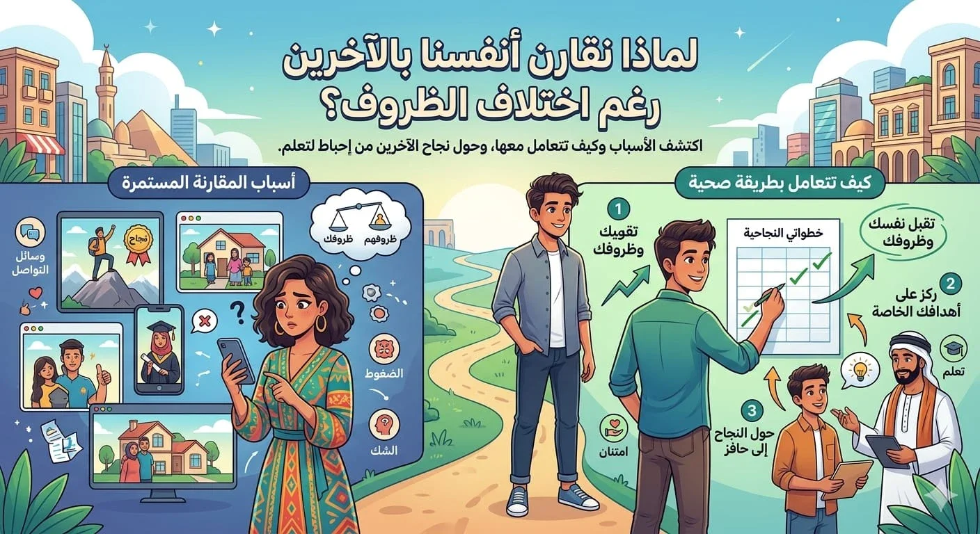 image about لماذا نقارن أنفسنا بالآخرين؟ وكيف تتوقف عن مقارنة حياتك بحياة غيرك؟