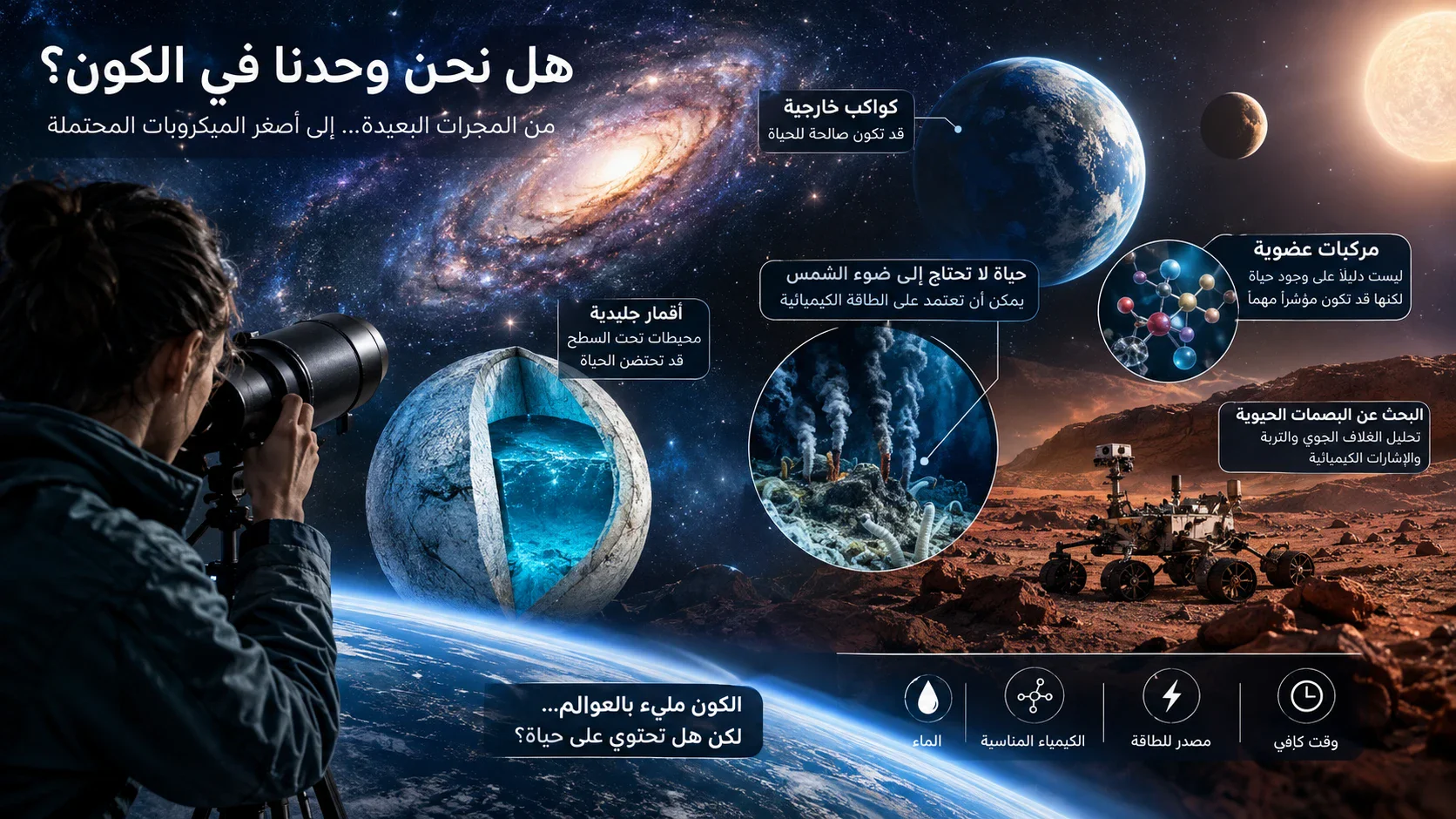 image about هل يمكن أن توجد حياة في مكان آخر غير الأرض؟