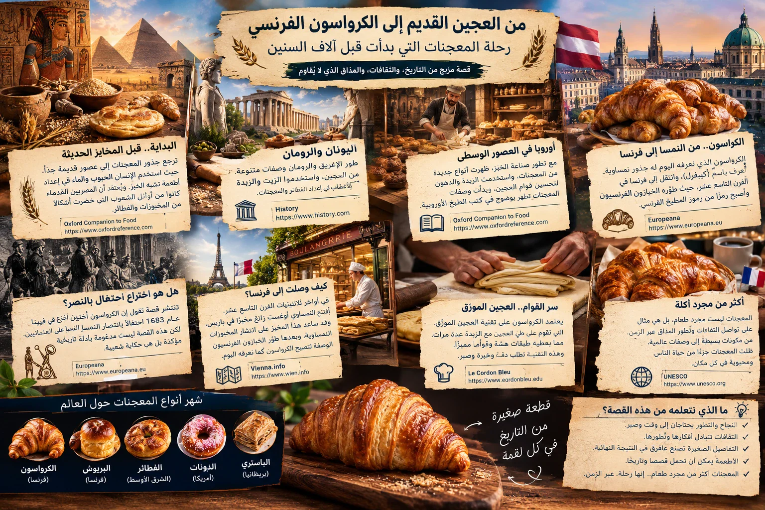 image about من العجين القديم إلى الكرواسون الفرنسي: رحلة المعجنات التي بدأت قبل آلاف السنين