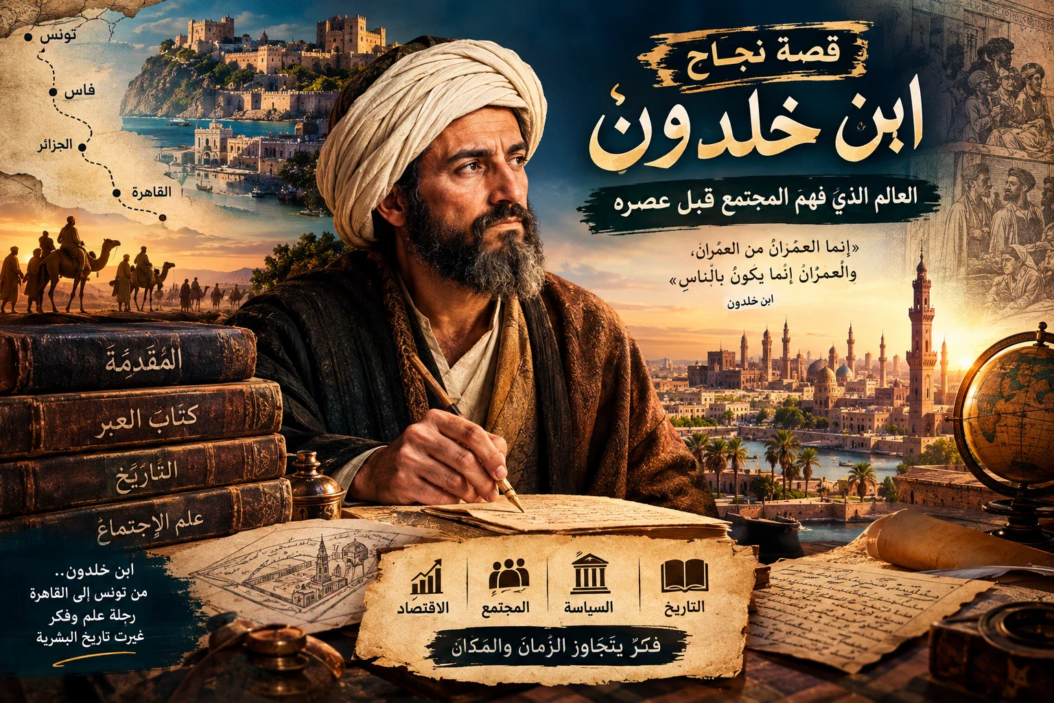 image about قصة نجاح ابن خلدون.. العالم الذي سبق عصره وأسّس علم الاجتماع