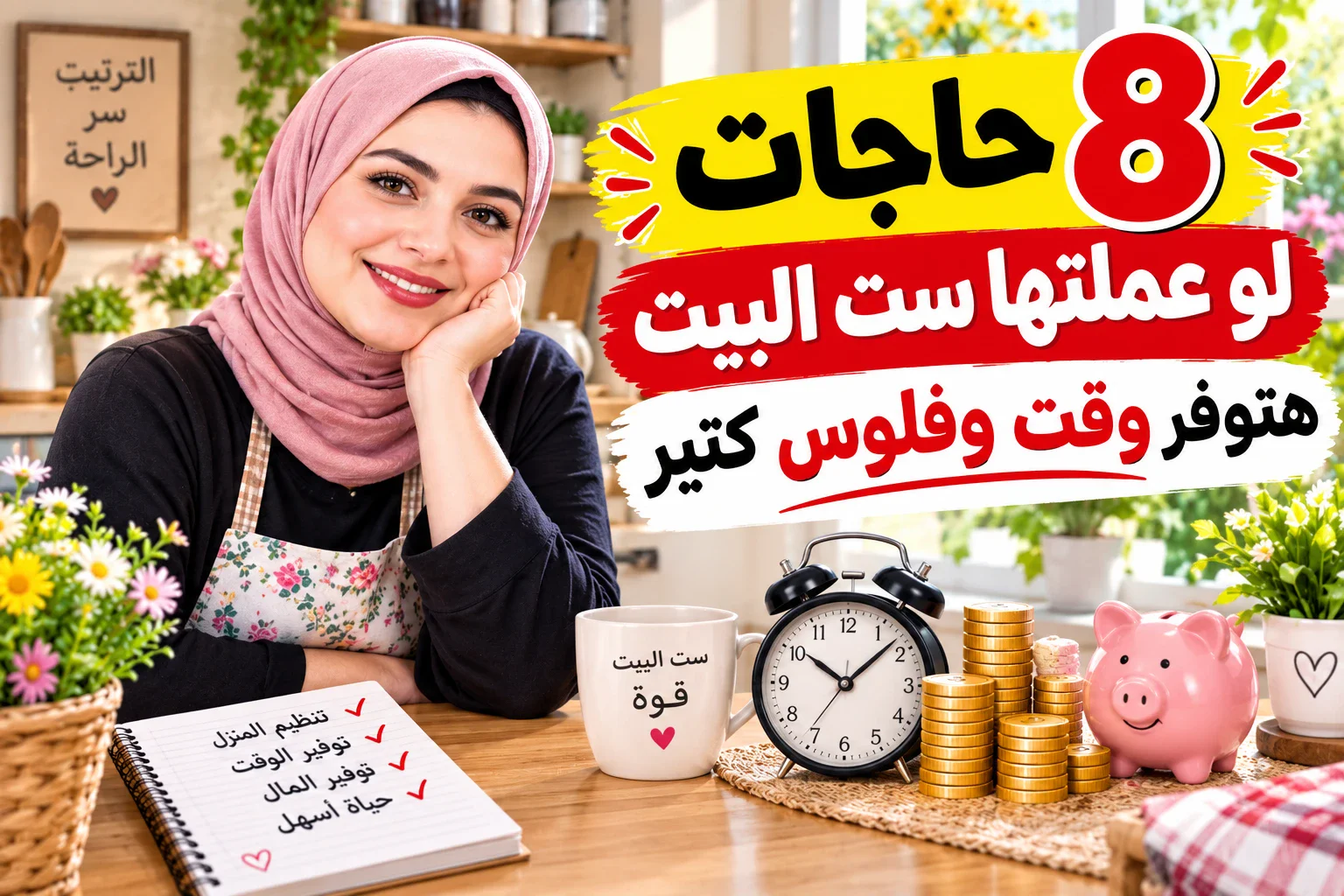 image about 8 حاجات لو عملتها ست البيت هتوفر وقت وفلوس كتير
