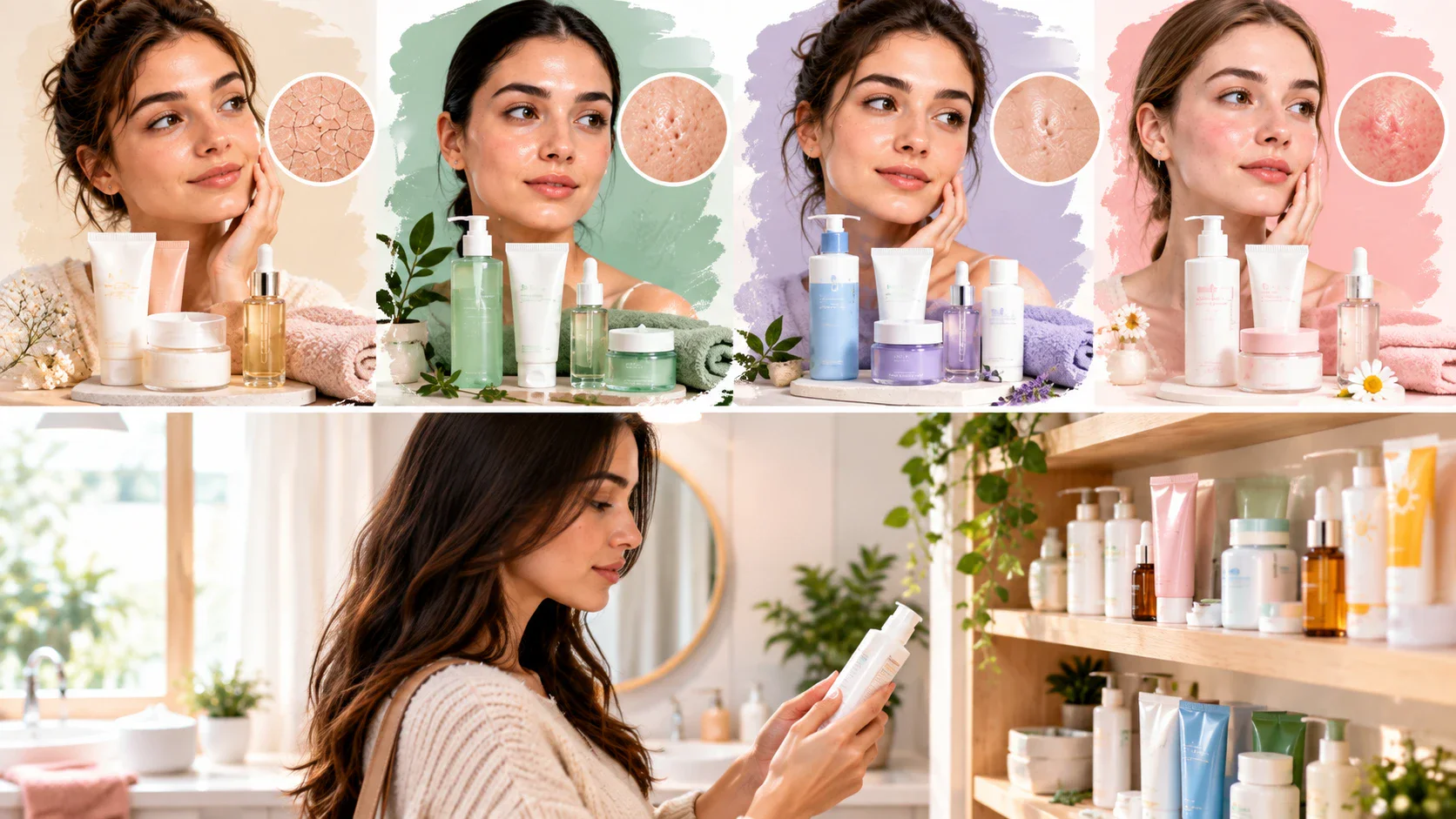 image about كيف تختارين منتجات العناية بالبشرة حسب نوع بشرتك؟ دليل بسيط للمبتدئات