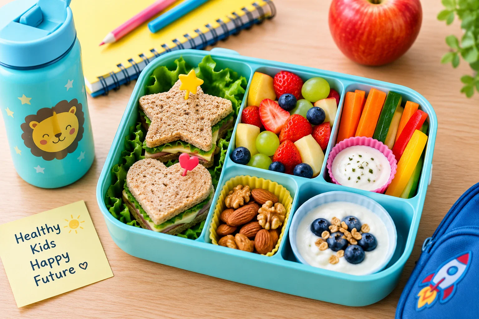 image about لانش بوكس صحي ومفيد للأطفال.. أفكار بسيطة تخلي طفلك يحب الأكل الصحي 🎒🍎