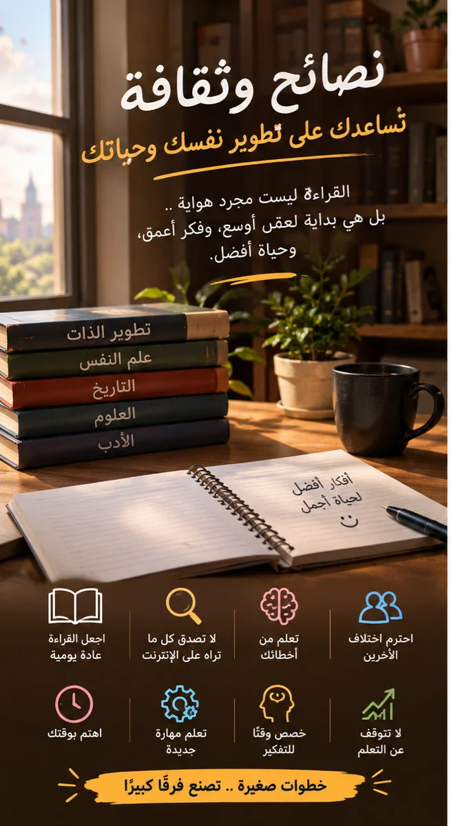 image about نصائح بسيطة وثقافة تغيّر طريقة حياتك.