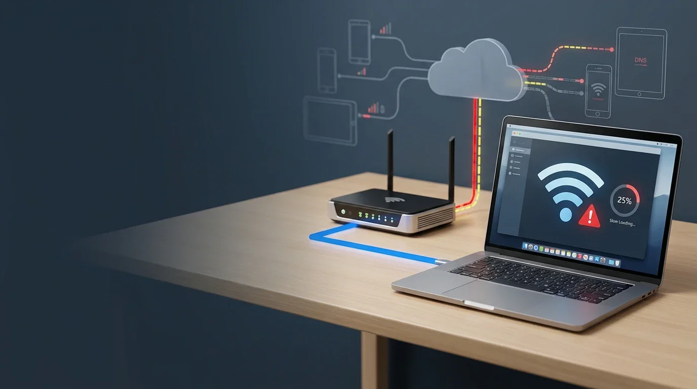 image about 7 أسباب تجعل الإنترنت بطيئًا رغم أن إشارة Wi-Fi قوية — وكيف تحل المشكلة