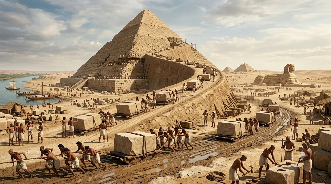 image about قصة بناء الأهرامات كيف استطاع المصريون القدماء بناء هذه العجائب؟