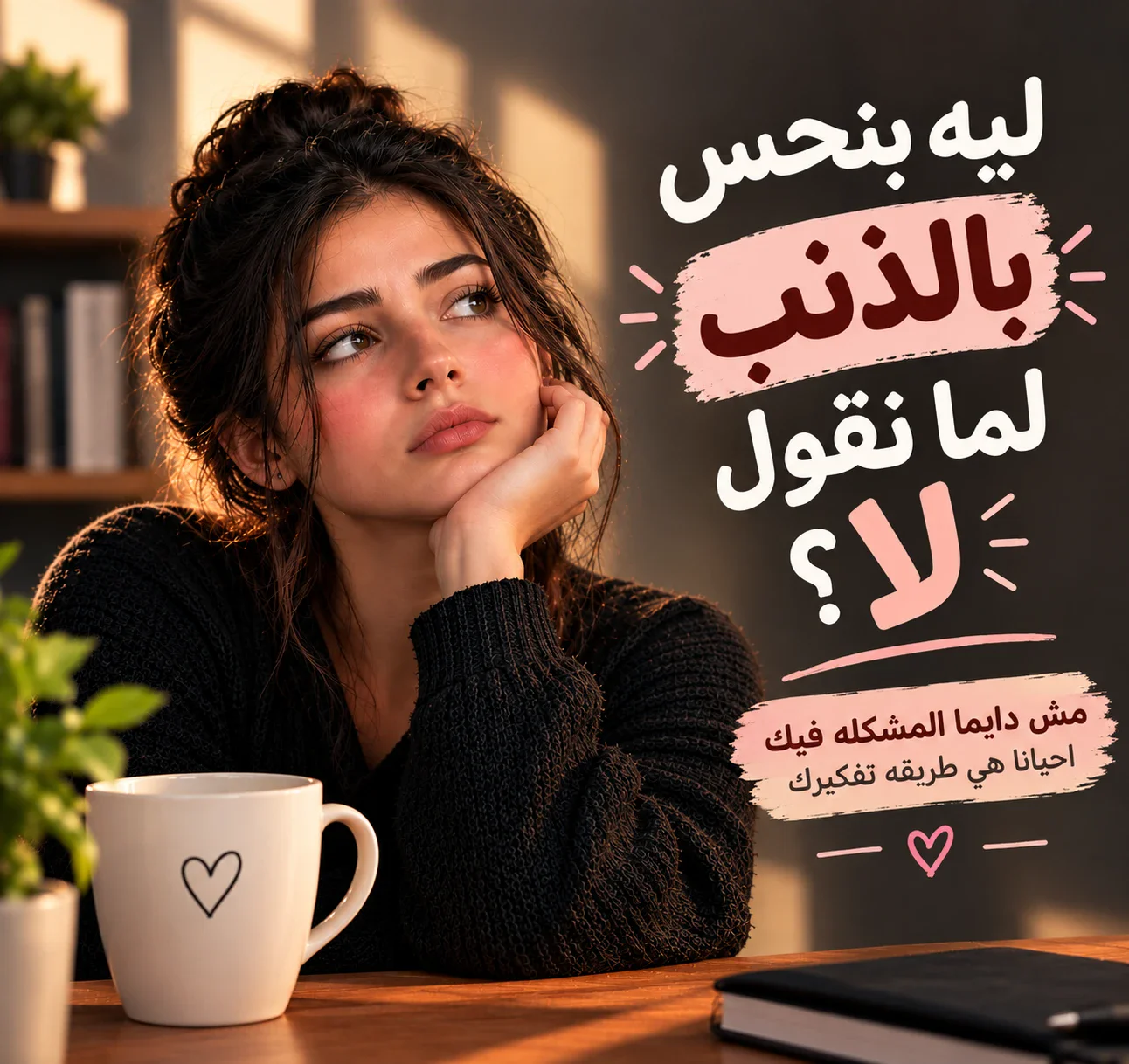 image about ليه بنحس بالذنب لما نقول