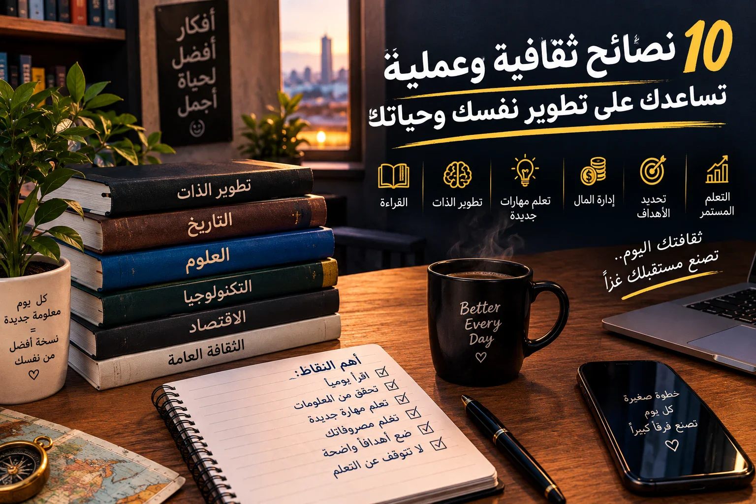 image about 10 نصائح ثقافية وعملية تساعدك على تطوير نفسك وحياتك