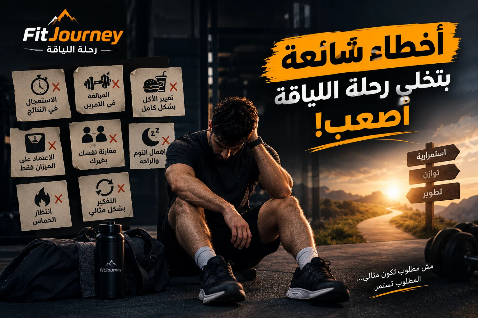 image about ⚠️ أخطاء شائعة بتخلي رحلة اللياقة أصعب