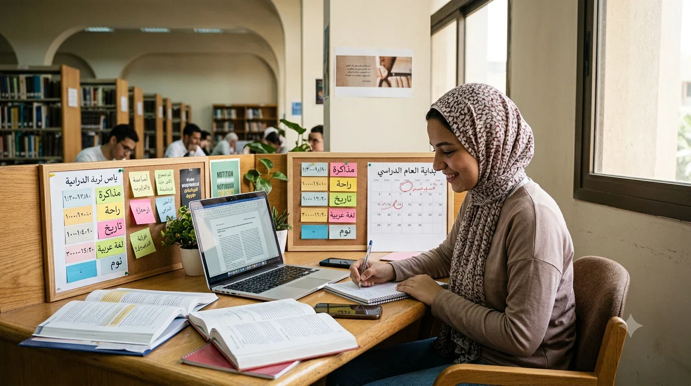 image about كيفية تنظيم وقتك مع بداية الدراسة وتحقيق التوازن بين المذاكرة والحياة اليومية