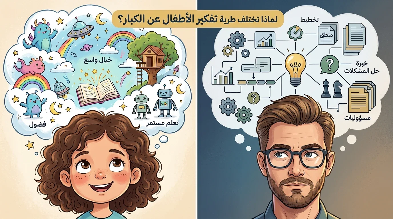 image about لماذا تختلف طريقة تفكير الأطفال عن الكبار؟ 🧠