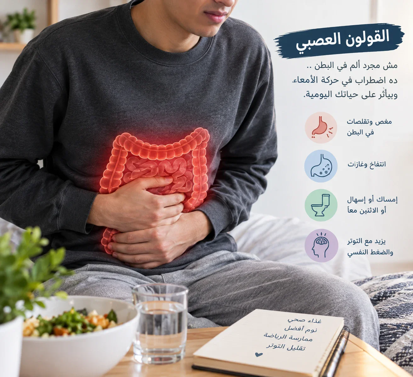 image about القولون العصبي: أعراضه وأسبابه وأفضل طرق التعامل معه