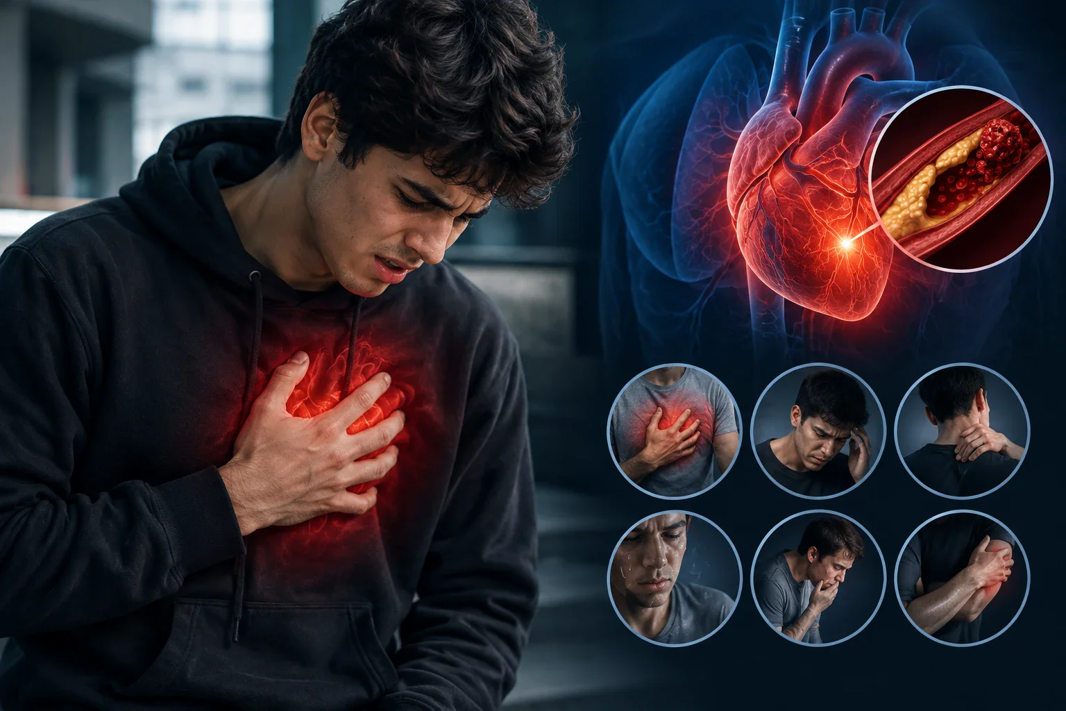 image about جلطات القلب عند الشباب... ايه الي ممكن يحصل ومناخدش بالنا؟