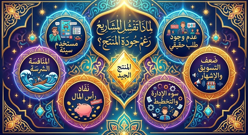 image about لماذا تفشل بعض المشاريع رغم أن المنتج جيد؟