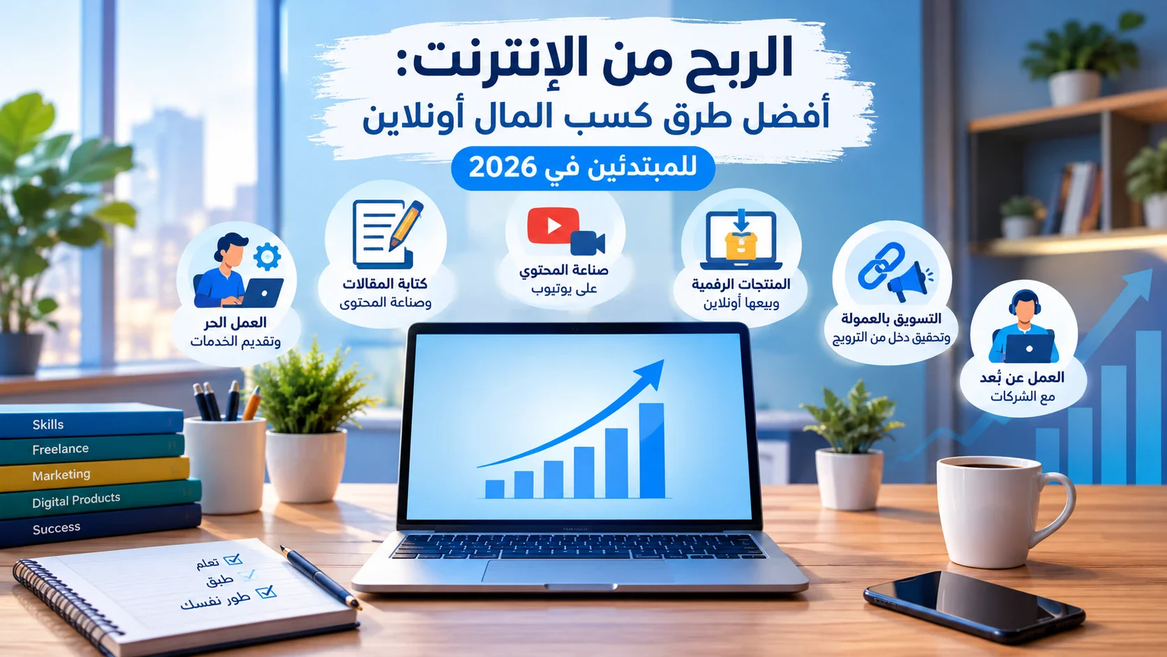 image about الربح من الإنترنت: أفضل طرق كسب المال أونلاين للمبتدئين في 2026