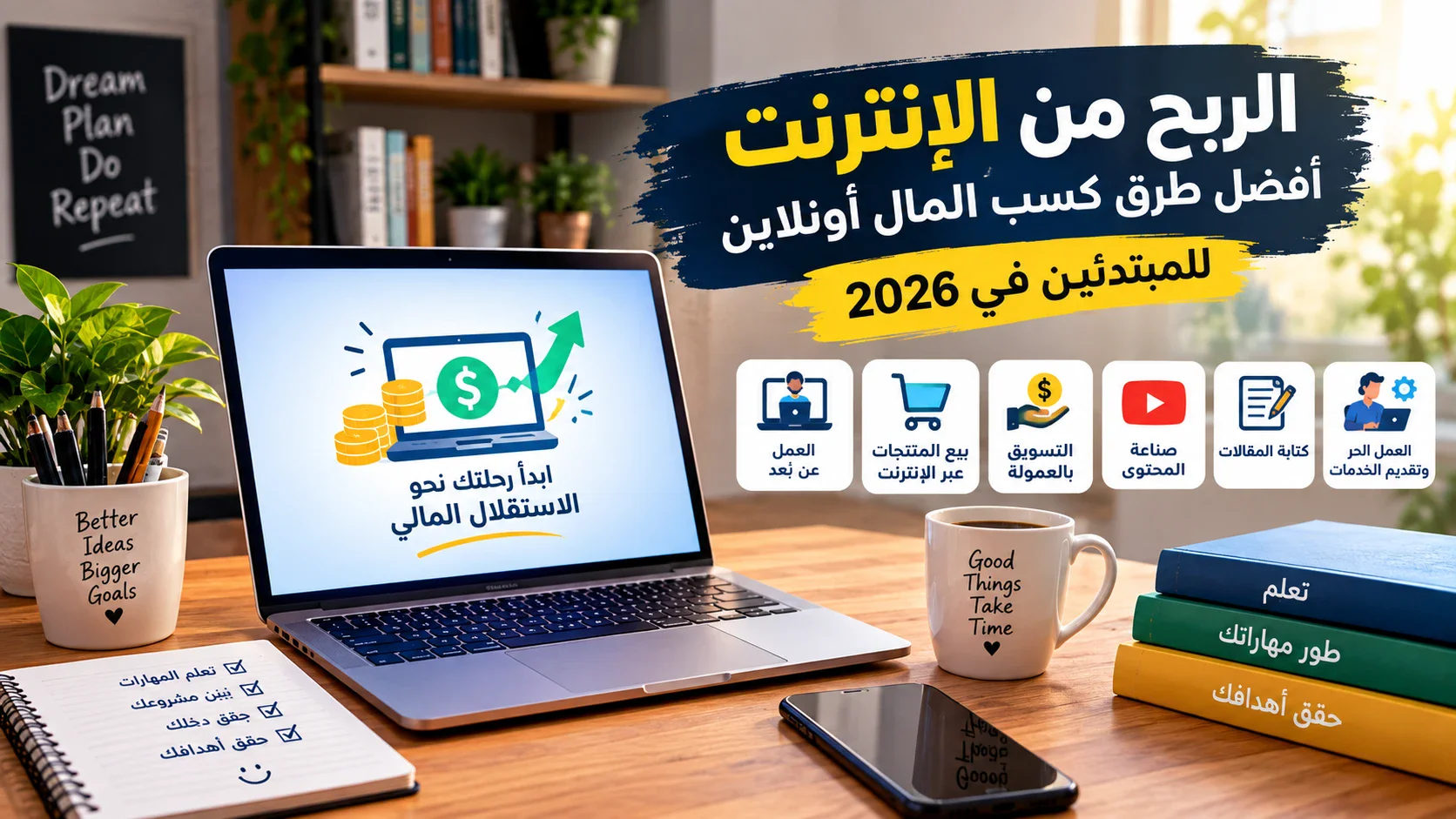 image about الربح من الإنترنت: أفضل طرق كسب المال أونلاين للمبتدئين في 2026