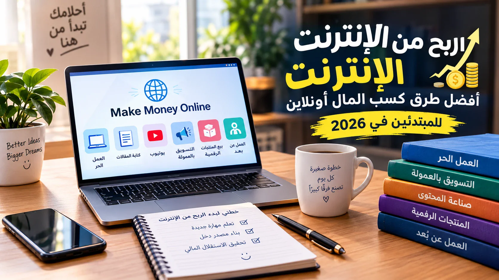 image about الربح من الإنترنت: أفضل طرق كسب المال أونلاين للمبتدئين في 2026