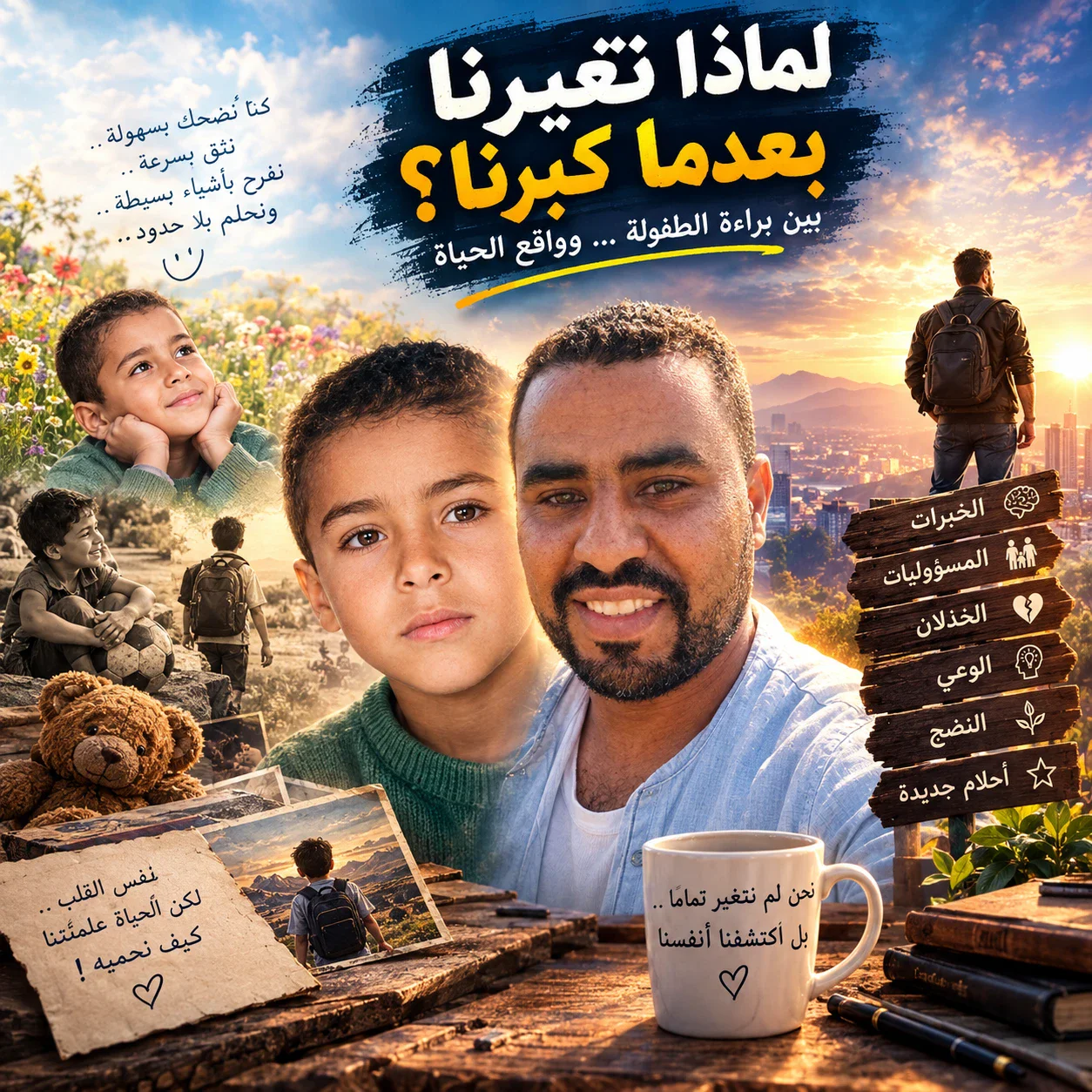 image about لماذا تغيرنا بعدما كبرنا؟ رحلة من براءة الطفولة إلى وعي النضج