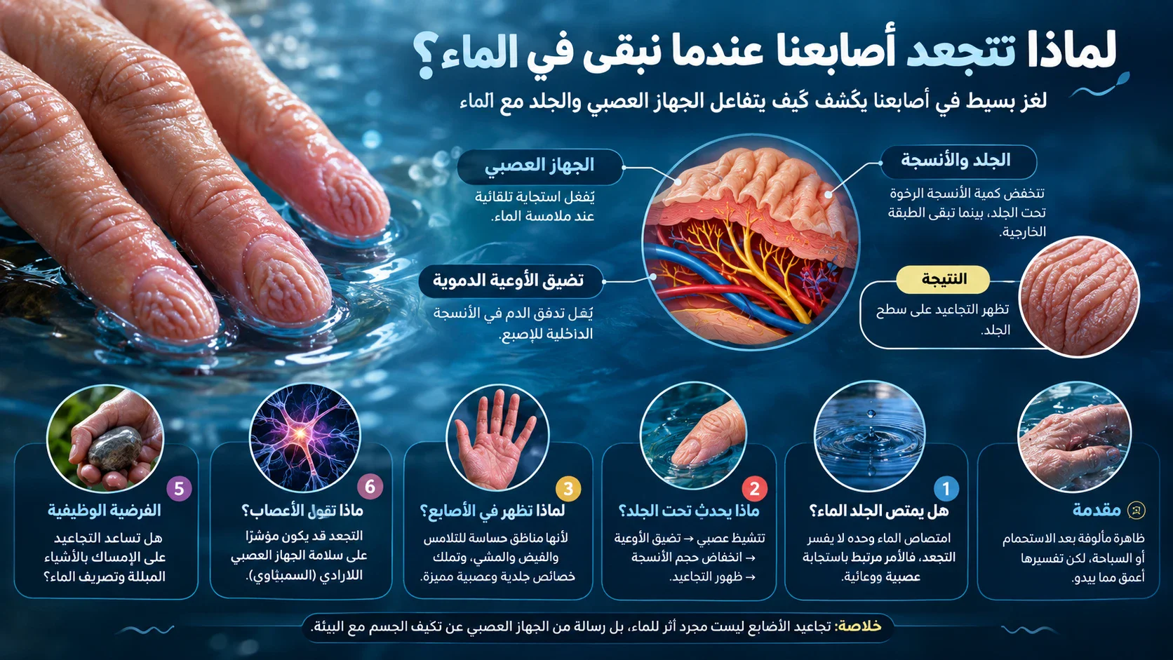image about لماذا تتجعد أصابعنا عندما نبقى في الماء؟ 