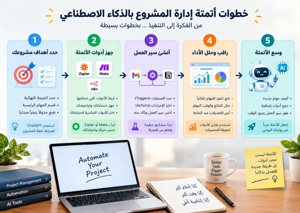 image about كيف يدير شخص واحد مشروعًا كاملاً باستخدام الأتمتة؟ 🚀