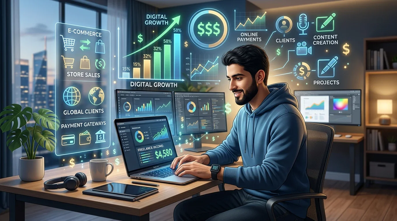 image about الربح من الإنترنت: فرص حقيقية لبناء دخل إضافي