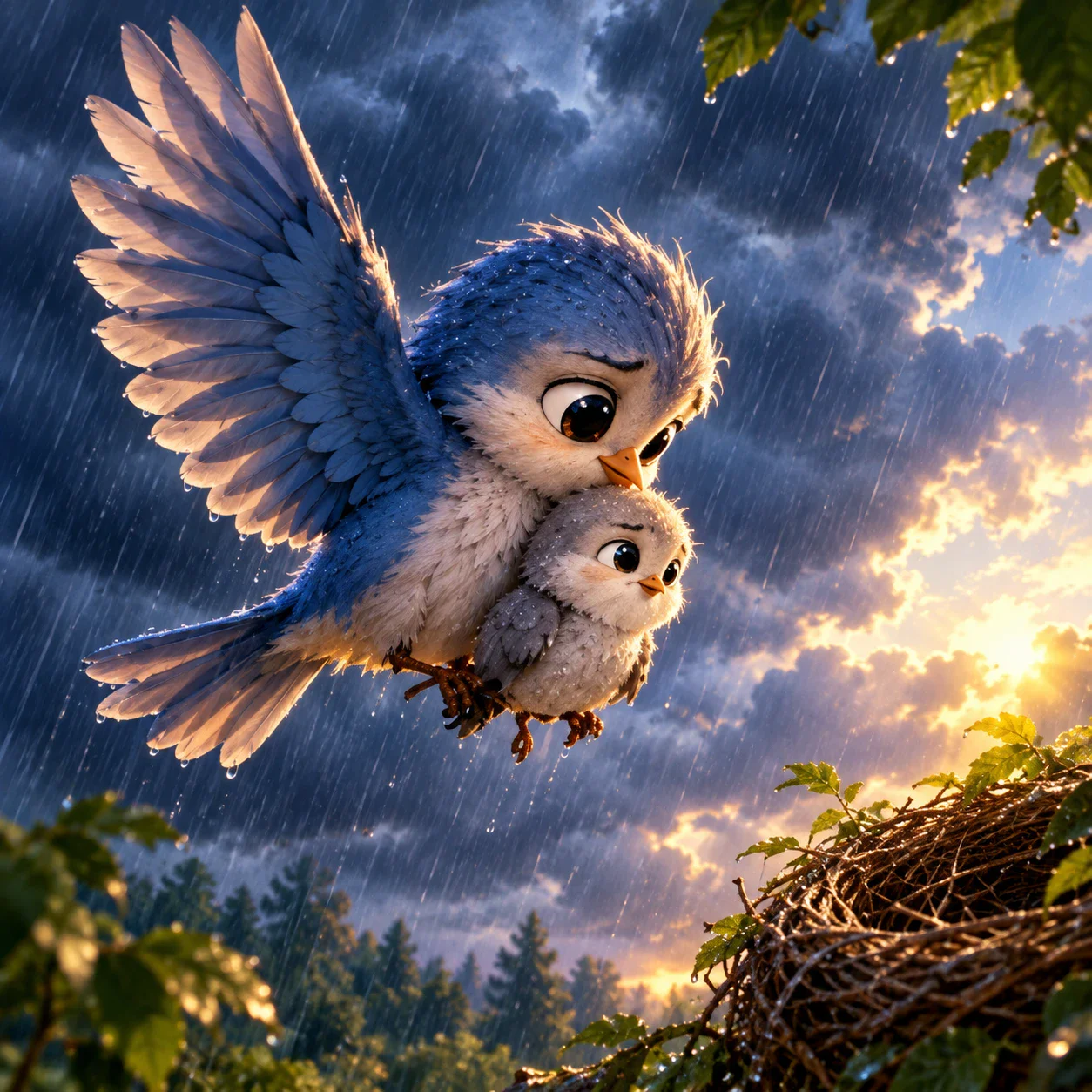 image about 🐦 العصفور الحزين الذي وجد الأمل بعد الوحدة