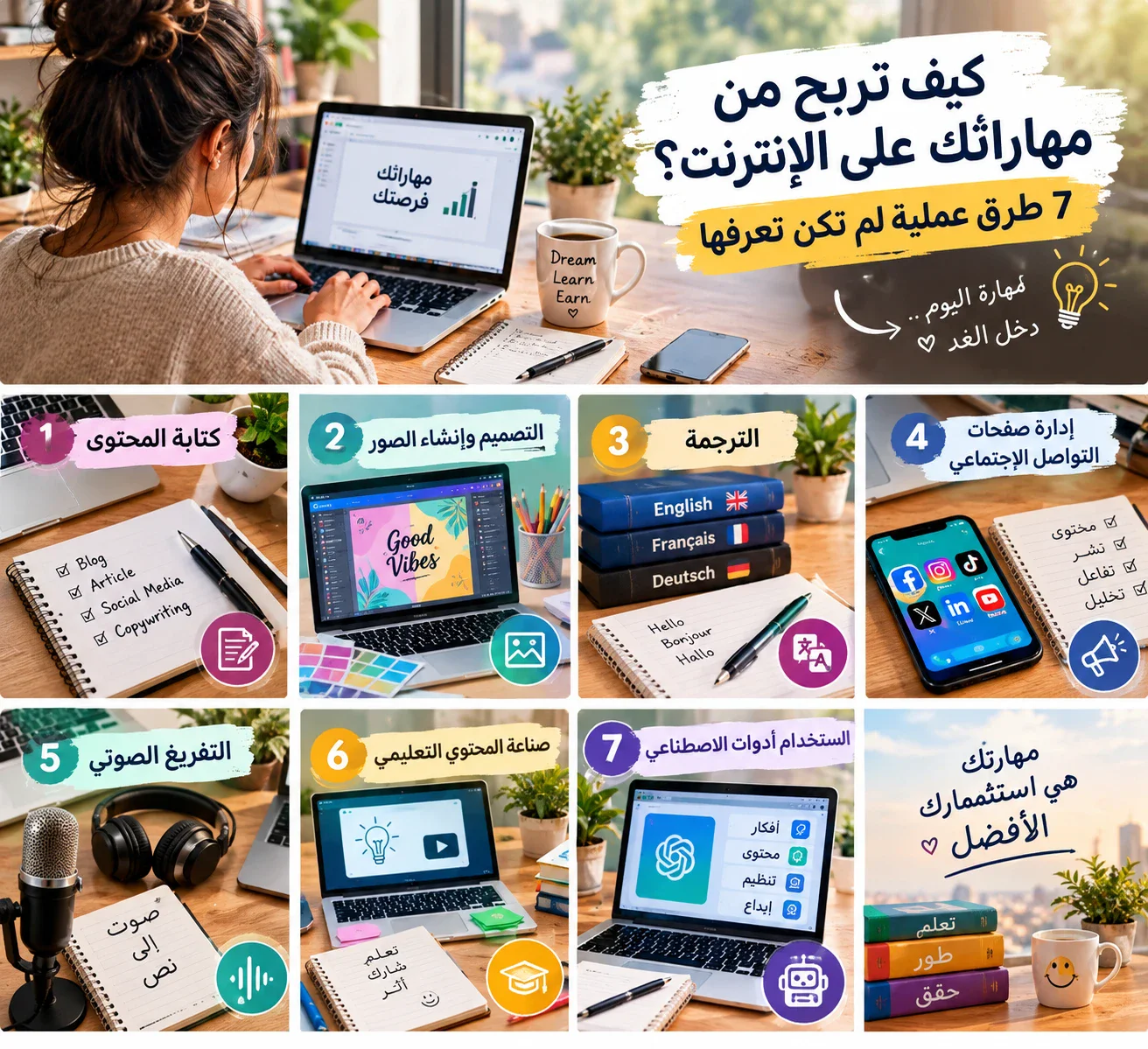 image about كيف تربح من مهاراتك على الإنترنت؟ 7 طرق عملية لم تكن تعرفها