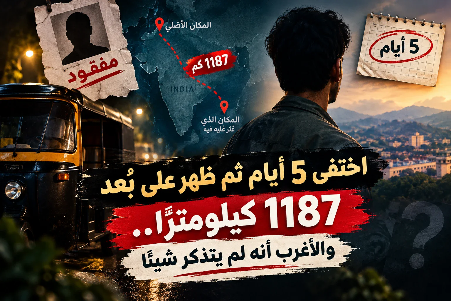 image about اختفى 5 أيام ثم ظهر على بُعد 1187 كيلومترًا.. والأغرب أنه لم يتذكر شيئًا