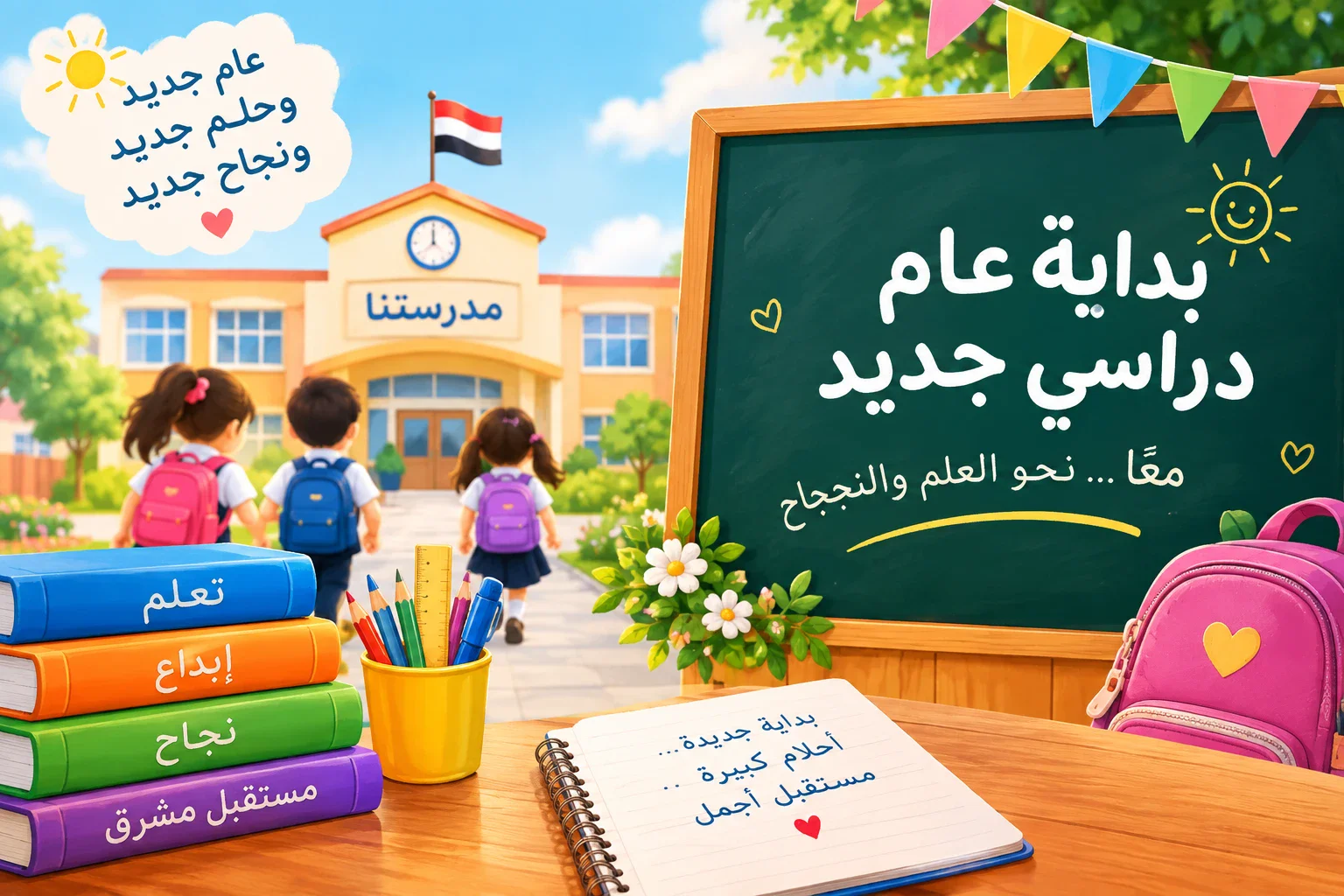 image about إذاعة مدرسية مميزة لبداية الدراسة.. فقرات جديدة ومبهجة وغير تقليدية