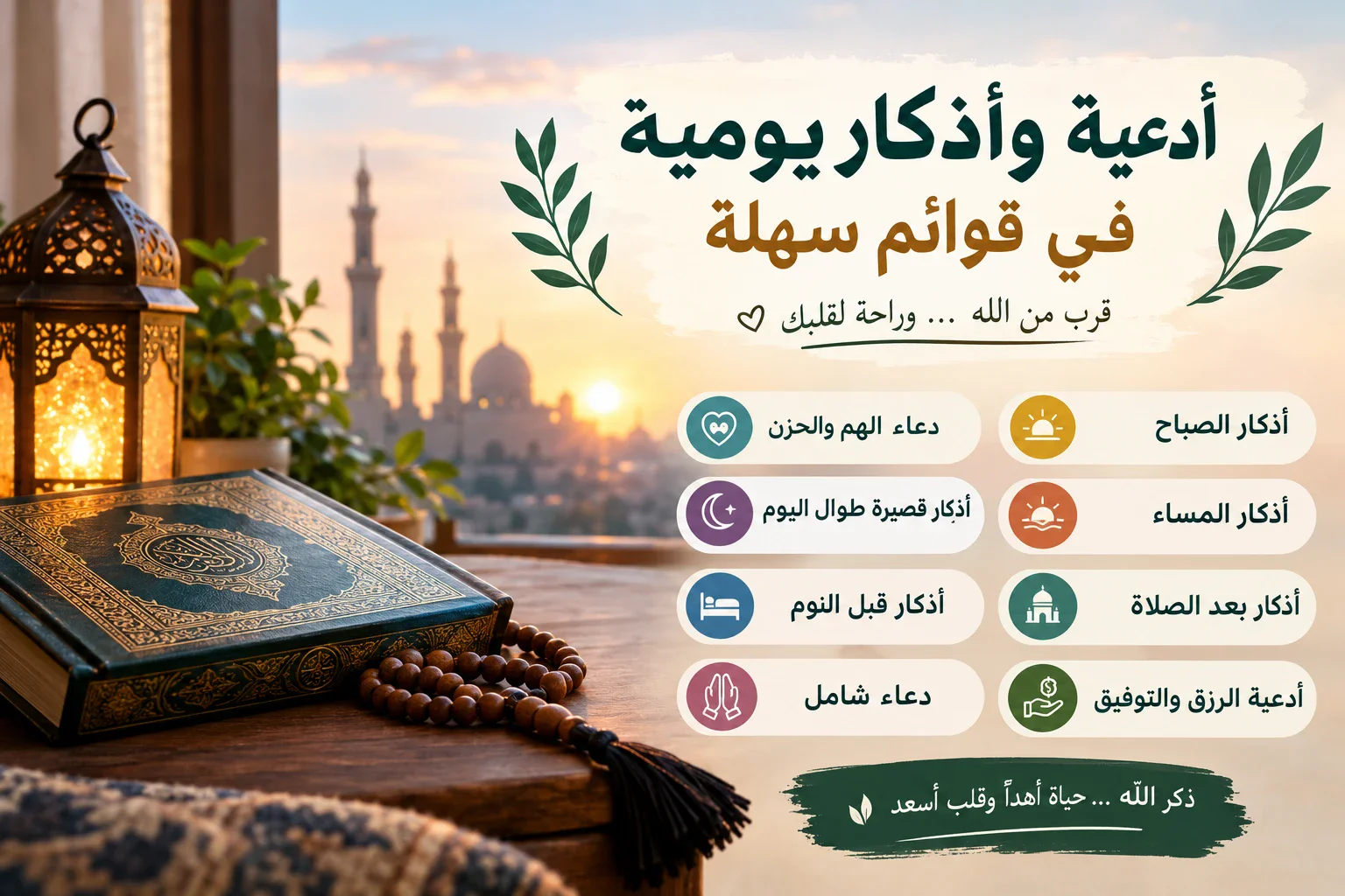 image about أدعية وأذكار تمنح القلب الطمأنينة وتقربك إلى الله
