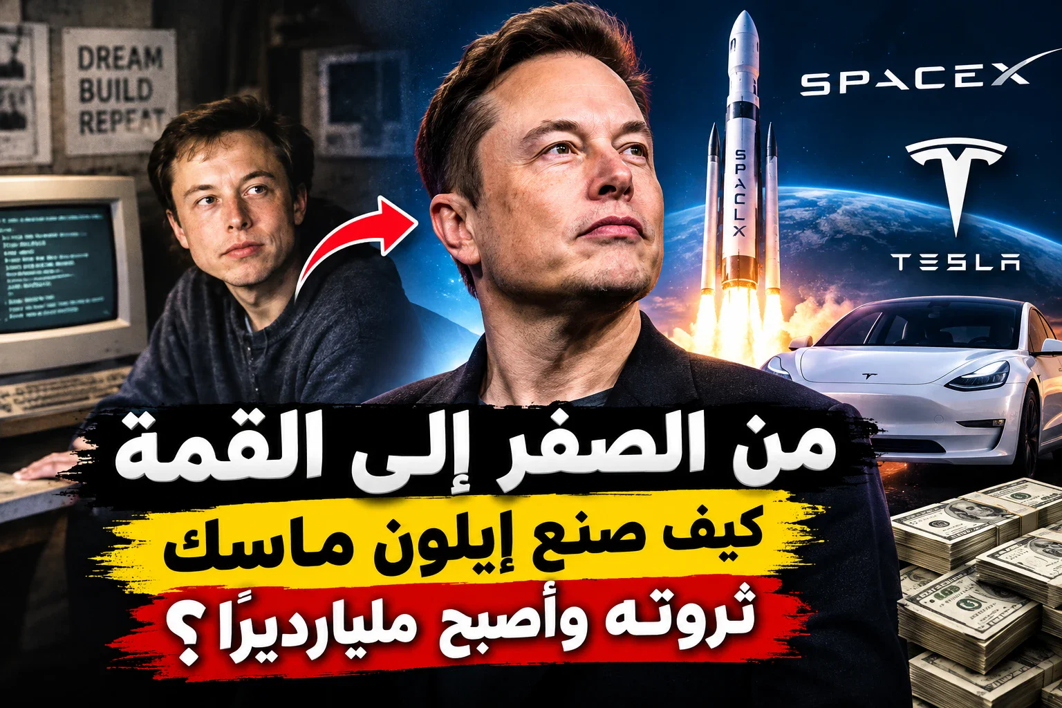 image about 🔥 من الصفر إلى القمة: كيف صنع إيلون ماسك ثروته وأصبح مليارديرًا؟